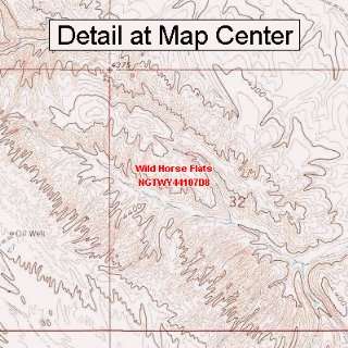   Quadrangle Map   Wild Horse Flats, Wyoming (Folded/Waterproof