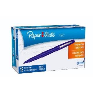  Paper Mate Flair Point Guard Porous Point Pens, 12 Red 