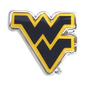  West Virginia University METAL Auto Emblem   Blue with 