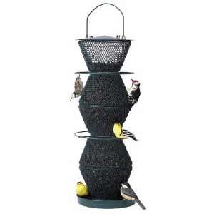  Green 5 Tier No/No Bird Seed Feeder   with Perch Rings and 