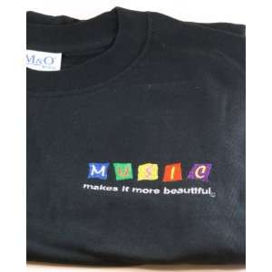  CMC T Shirt Music Block, M   Black Musical Instruments