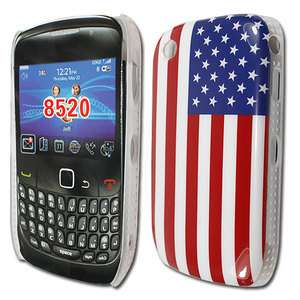 US USA Flag Case Cover For BlackBerry Curve 8520 8530  