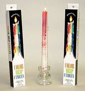 10 Magic Multi Color Drip Taper Candle wicca witch  