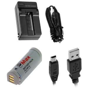  GTMax NB 9L Replacement Li Ion Battery + Travel AC Charger 