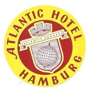 Atlantic Hotel Hamburg Germany Luggage Label