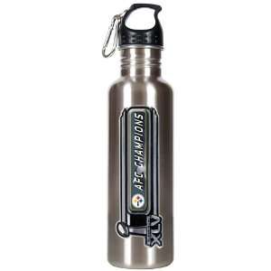 Pittsburgh Steelers AFC Champ 26oz Stainless Steel Water Bottle