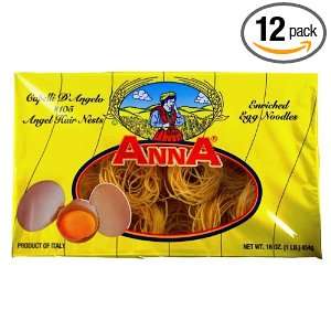 Anna Egg Capellini Nests #105, 1 Pound Grocery & Gourmet Food