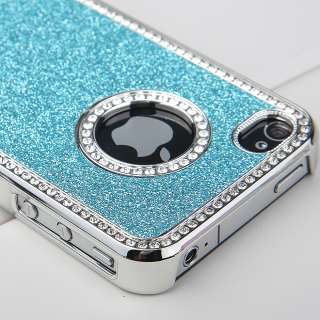 PEN+ ROSE Bling Glitter Diamond Chrome rhinestone Hard Case For iPhone 