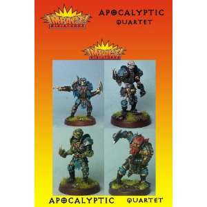  Apocalyptic Quartet Football Miniatures Warriors Toys 
