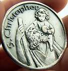 ST CHRISTOPHER Saint Medal Medallion Coin Travelers Protection Safety 