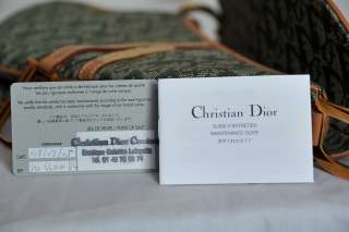 CHRISTIAN DIOR Jean Canvas Denim+Leather Logo SADDLE BAG Charm Handbag 