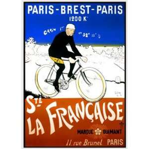  Paris Brest Paris Giclee Vintage Bicycle Poster 