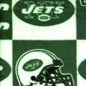    NFL New York Jets Polar Fleece Squares Print: Sports & Outdoors