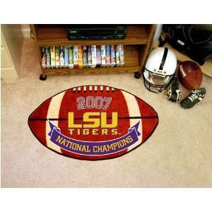   : LSU Tigers 2007 National Champions Football Mat: Sports & Outdoors