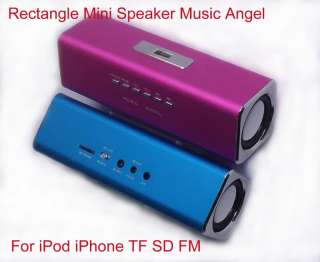 Rectangle Mini Speaker Music Angel iPod iPhone TF SD FM  