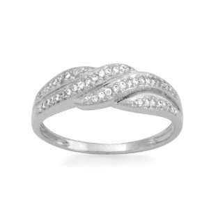  Sterling Silver Round Diamond Promise Ring (1/10 cttw): D 