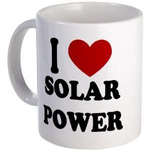  I Heart Solar Power Environmental Mug by  