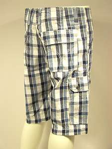   Blue/White Plaid Mens Shorts Pants New With Tags 039304784262  