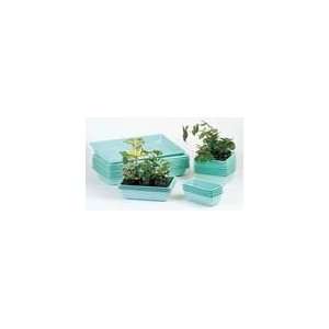 Plant Trays; High Impact Green Polystyrene; Size 22L x 11W x 2.5D in 