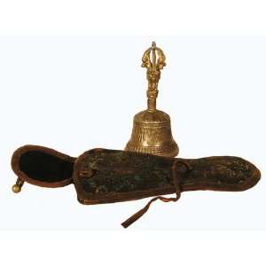  Tibetan Bell Case Old Silk Brocade 