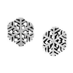 Sterling Silver Snowflake Stud Earrings  Overstock