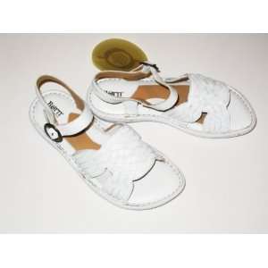  Born Caden White Leather Girls Sandal: Baby