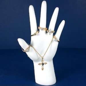  White Hand Ring Display Jewelry Stand 8 Arts, Crafts & Sewing