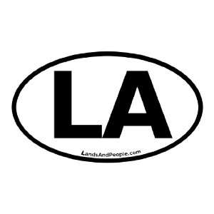 Los Angeles LA California Black on White USA Car Bumper Sticker Decal 