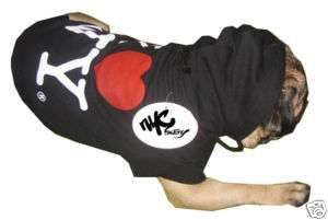 Love NY Dog Hoodie Pooch Sweatshirt New York Size XS  
