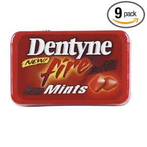 Dentyne Fire Cinnamon Mints, 50 Count (Pack of 9)  Grocery 