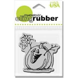  Cling Happy Pumpkin   Cling Rubber Stamp: Arts, Crafts 