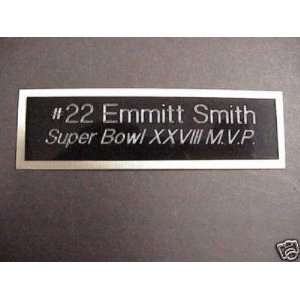   Smith Engraved Super Bowl XXVIII MVP Name Plate: Sports & Outdoors