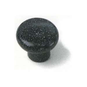  1 1/4 Dia Sandstone Black Plastic Knob