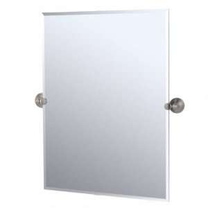  Charlotte Rectangular Bathroom Mirror   Satin Nickel
