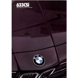  1983 BMW 633 CSI Sales Brochure Literature Book Piece Automotive
