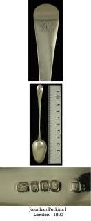 ANTIQUE 1800 ENGLISH STERLING STUFFING SPOON  