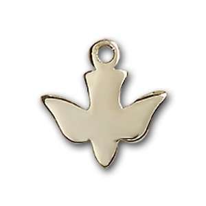   Medal with Holy Spirit Charm and Arched Polished Pin Brooch: Jewelry