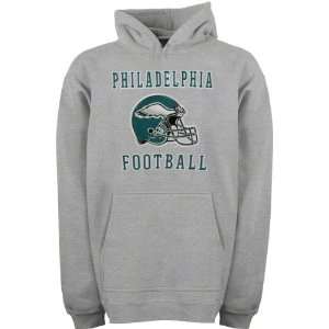  Philadelphia Eagles Youth Grey Helmet Logo Applique Hooded 