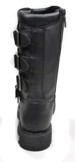 HARLEY DIVIDSON Boots Side Light 5 Buckle 10 Rock Boot 91687 Men Size 