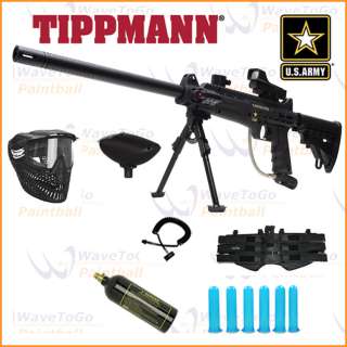 Tippmann US Army Carver One SNIPER Laser Paintball Marker Gun Combo 
