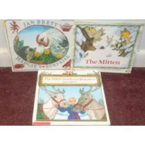  Set of 3 JAN BRETT Children Books (The Mitten / Hedgies 