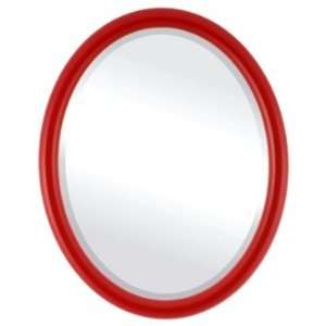  Pasadena Oval in Holiday Red Mirror and Frame