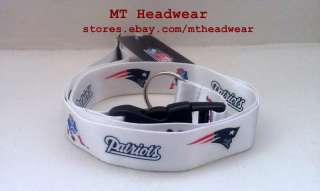 OFFICIAL LICENSED NFL LANYARD ***NEW ENGLAND PATRIOTS WHITE 