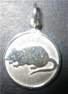 Silver Year of Rat Pendant Chinese Zodiac Jewelry  