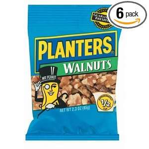 Planters Walnuts, 2.3 Ounces Packages (Pack of 6)  Grocery 