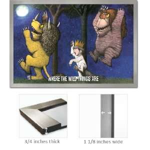Silver Framed Where The Wild Things Are Poster Under Moon 5119:  