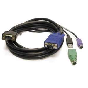  Linkskey 6ft Slim 3 in 1 High Quality USB/PS2 KVM Combo 