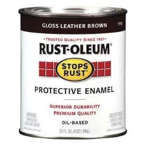  Rust Oleum 7775502 Stops Rust, 32 oz. Quart, Gloss Leather 