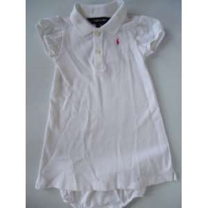   Pony 2 Piece White Mesh Dress and Diaper Cover, Size 12 Months Baby