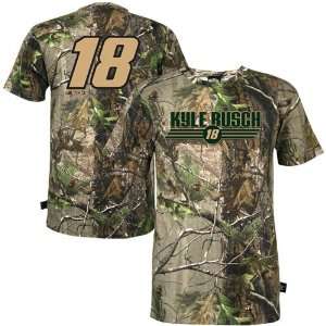  NASCAR Kyle Busch NASCAR Realtree Camo T Shirt: Sports 
